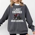 I Just Crushed High School Graduation Monster Truck Shirt Comfort Colors Sweatshirt Pepper