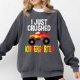I Just Crushed Kindergarten Monster Graduation Shirt Comfort Colors Sweatshirt Pepper
