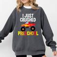 I Just Crushed Preschool Monster Graduation Pre-K Shirt Comfort Colors Sweatshirt Pepper