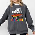 I Just Crushed Preschool Monster Truck Graduation Comfort Colors Sweatshirt Pepper