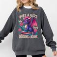 Just a Girl Who Loves Dragons And Books Dragon Comfort Colors Sweatshirt Pepper Just a Girl Who Loves Dragons And Books Dragon Comfort Colors Sweatshirt Pepper