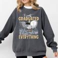 I Just Graduated I Know Everything Graduation Comfort Colors Sweatshirt Pepper