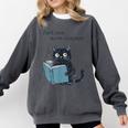 Just One More Chapter Bookworm Cat Book Lover Comfort Colors Sweatshirt Pepper Just One More Chapter Bookworm Cat Book Lover Comfort Colors Sweatshirt Pepper