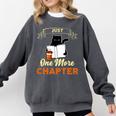 Just One More Chapter Fun Cat Coffee Reading Book Premium Tri-Blend Comfort Colors Sweatshirt Pepper
