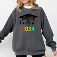 K -12th Grade Hand Prints Space Graduation Class Of 2034 Comfort Colors Sweatshirt Pepper