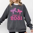 Kids Class Of 2031 Kindergarten Girls Graduation T-Shirt Comfort Colors Sweatshirt Pepper