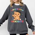 Kids Kindergarten Graduate Cat Graduation Comfort Colors Sweatshirt Pepper