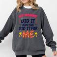 Kids My Mommy Did It Graduation Mom Graduate Comfort Colors Sweatshirt Pepper