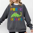 Kids Pre-K Graduate Brontosaurus Dino Pre Kindergarten Graduation Comfort Colors Sweatshirt Pepper