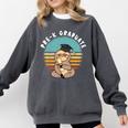 Kids Pre-K Graduate Sloth Cap And Gown Cute Preschool Graduation Comfort Colors Sweatshirt Pepper