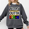 Kids Straight Outta Pre-K Graduation Comfort Colors Sweatshirt Pepper