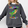 Kindergarten Graduation 1st Here We Come Class 2023 Dinosaur Comfort Colors Sweatshirt Pepper