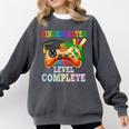 Kindergarten Level Complete Last Day Of School Graduation Comfort Colors Sweatshirt Pepper