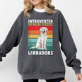 Labrador Retriever Introvert White Lab Comfort Colors Sweatshirt Pepper