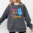Last Day Of School Peace Out Grade 4 Graduation Kids Comfort Colors Sweatshirt Pepper