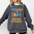 Let Me Call The Social Worker Job Graduation Work Comfort Colors Sweatshirt Pepper