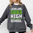 Leveling Up To High School Tee Shirt Gaming Graduation Comfort Colors Sweatshirt Pepper
