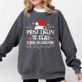 Most Likely To Read A Book On Christmas Family Matching Comfort Colors Sweatshirt Pepper