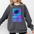 Lofi Reverie Analog Dreams Pixel 90s Desktop VHS Nostalgia Comfort Colors Sweatshirt Pepper