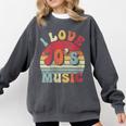 I Love 70's Music Retro Style Nostalgia Cassette 1970s Party Comfort Colors Sweatshirt Pepper