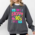 I Love The 90'S 90s Nostalgia Premium Tri-Blend Comfort Colors Sweatshirt Pepper
