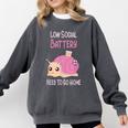 Low Social Battery Cute Snail With House Introvert Cozy Home Comfort Colors Sweatshirt Pepper Low Social Battery Cute Snail With House Introvert Cozy Home Comfort Colors Sweatshirt Pepper