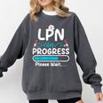 LPN In Progress Loading Future Nurse Graduation Lover Comfort Colors Sweatshirt Pepper