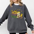 Mardi Gras Book Lover Reading Reader Men Women Kids Comfort Colors Sweatshirt Pepper