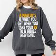 Master Degree When You Take Bs To New Level Graduation Premium Comfort Colors Sweatshirt Pepper