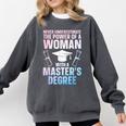 Masters Degree Graduation Art For Women Girls Masters Degree Comfort Colors Sweatshirt Pepper