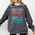 Masters In Education Degree Graduation Women MeD Comfort Colors Sweatshirt Pepper