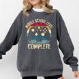 Middle School Level Complete Gamer Class Of 2024 Graduation Comfort Colors Sweatshirt Pepper
