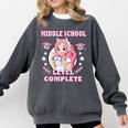 Middle School Level Complete Gaming Graduation Anime Girl Comfort Colors Sweatshirt Pepper