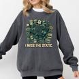 I Miss The Static Retro VHS Nostalgia Art Comfort Colors Sweatshirt Pepper