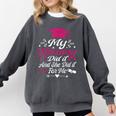My Mommy Did It And She Did It For Me Graduation Daughter Comfort Colors Sweatshirt Pepper