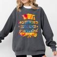 Motivated Educated Graduated Graduation Comfort Colors Sweatshirt Pepper