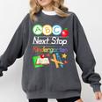 Next Stop Kindergarten Preschool Graduation 2025 Boy Girl Comfort Colors Sweatshirt Pepper