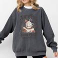 North Pole Book Club Christmas Xmas Hot Cocoa Bookish Comfort Colors Sweatshirt Pepper
