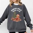 North Pole Book Club Gingerbread Christmas Reading Comfort Colors Sweatshirt Pepper