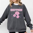 Nostalgia 80s 90s Retro Style Graphics Rose Pink Flower Comfort Colors Sweatshirt Pepper