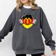 Nostalgia Chest Flag GDR Comfort Colors Sweatshirt Pepper