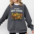 Not Anti Social Im Just A Turtle Sarcastic Introvert Humor Premium Tri-Blend Comfort Colors Sweatshirt Pepper Not Anti Social Im Just A Turtle Sarcastic Introvert Humor Premium Tri-Blend Comfort Colors Sweatshirt Pepper