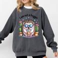 I Am Not a Hugger Introvert Hedgehog With Cactus Comfort Colors Sweatshirt Pepper