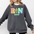 Nurse Graduation Shirt RN Est 2018 Rainbow Tshirt Comfort Colors Sweatshirt Pepper