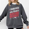 Nurse Graduation I Survived My Girlfriends Nursing Degree Comfort Colors Sweatshirt Pepper