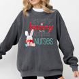 Nurse LPN RN CNA Easter Graduation Nursing 2021 Comfort Colors Sweatshirt Pepper