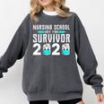 Nursing School Survivor Graduation Nurse RN 2020 Friend Comfort Colors Sweatshirt Pepper