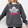 Nursing School Survivor Shirt Graduation Party Tee Comfort Colors Sweatshirt Pepper