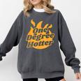 One Degree Hotter Graduation Ceremony Celebration Comfort Colors Sweatshirt Pepper