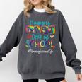 Paraprofessional Happy Last Day Of School Women Graduation Comfort Colors Sweatshirt Pepper